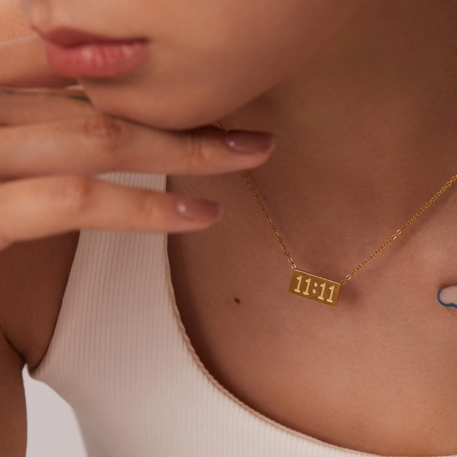 11:11 Angel Make a Wish Pendant with Necklace | Dainty Chain - Anti Tarnish