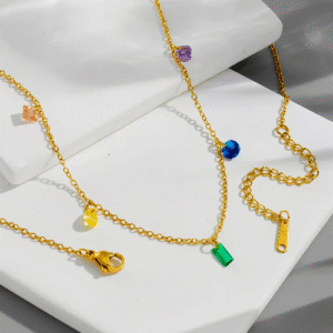 Rainbow crystal Necklace