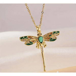 Dragon Fly Zirconia Necklace