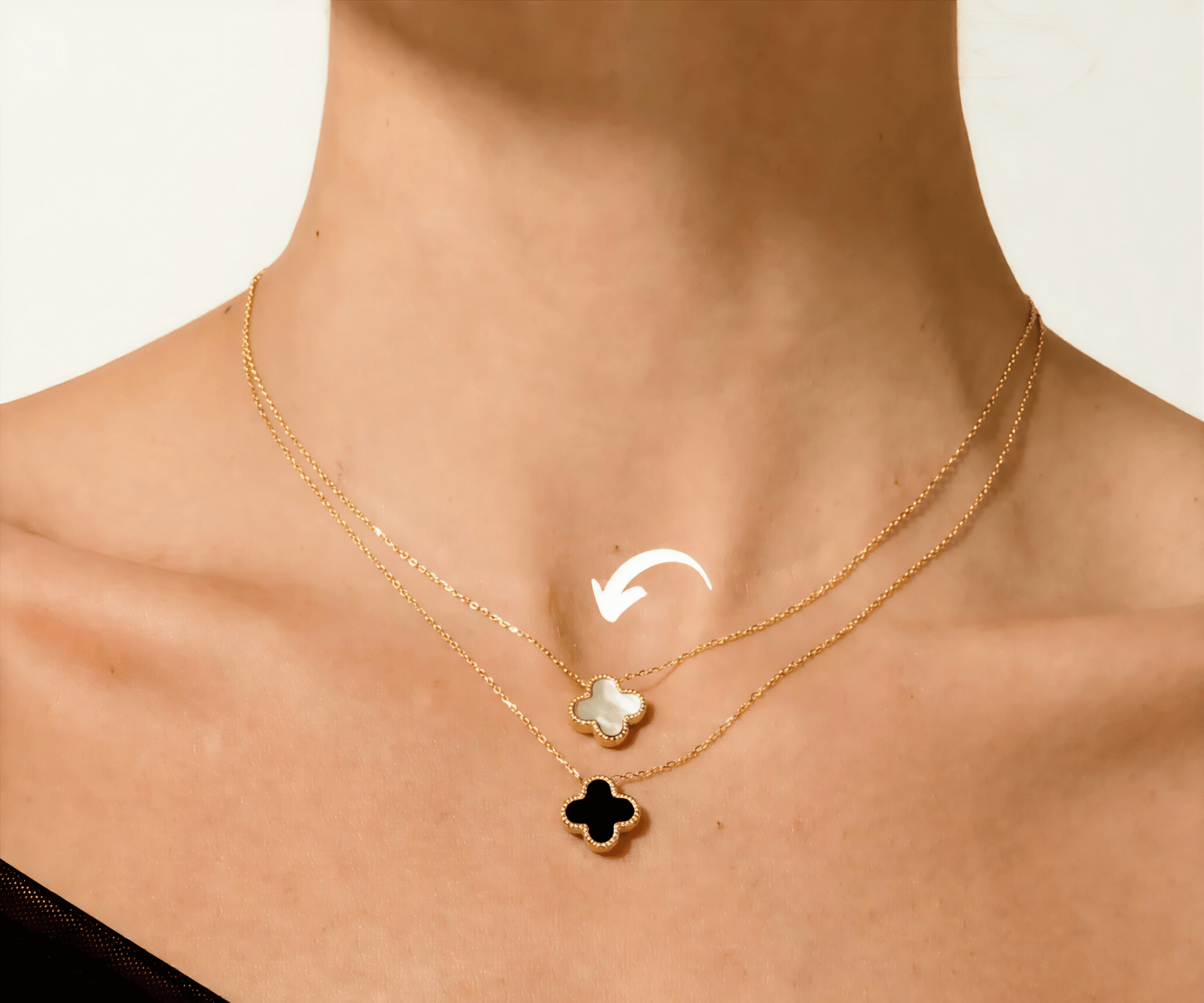 Reversible Lucky Clover Necklace