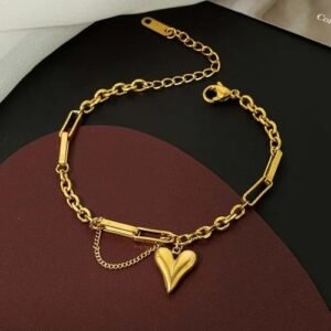 heart link chain bracelet